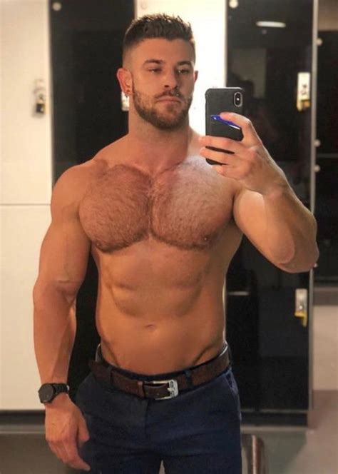 Handsome And Muscular Man Takes A Selfie Hotguys