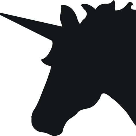 unicorn head silhouette  getdrawings