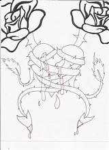 Bleeding Rose Drawing Getdrawings Roses Line Week sketch template