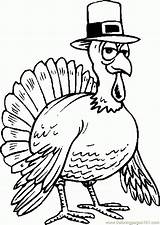Turkey Coloring Thanksgiving Pages Hat Wearing Color Turkeys Printable Cartoon Dinner Clipart Printables Drawing Kids Cliparts Holidays Book Fun Online sketch template