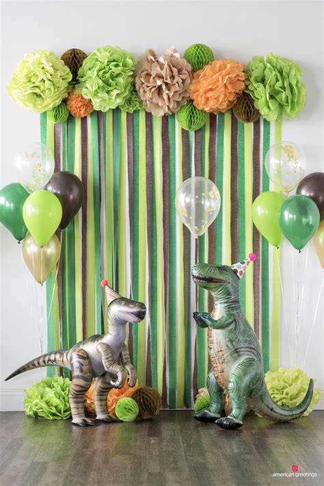 easy diy dinosaur party decorations shelly lighting