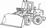 Drawing Loader Clipart Tractor Front End Excavator Outline Bulldozer Backhoe Clip Payloader Pages Wheel Getdrawings Coloring Simple Cat Template Paintingvalley sketch template