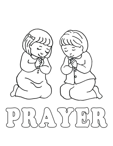 family prayer coloring page coloring pages