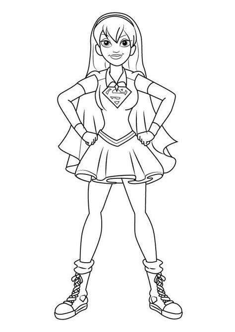 supergirl  coloring page  printable coloring pages  kids