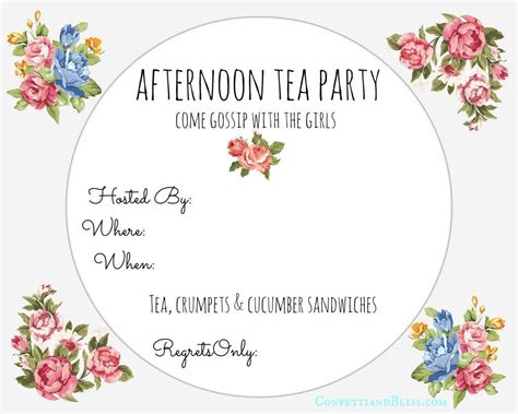tea party invitations pics  invitation template