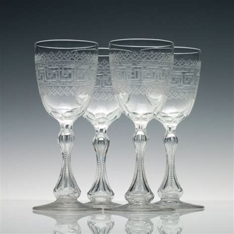 set of six victorian engraved port wine glasses c1870 drinking