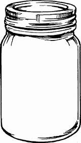 Jar Mason Printable Outline Clip Template Clipart Pages Coloring Jars Drawing Print sketch template