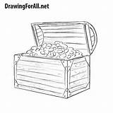 Treasure Chest Drawing Draw Drawingforall Open Tutorial Paintingvalley sketch template