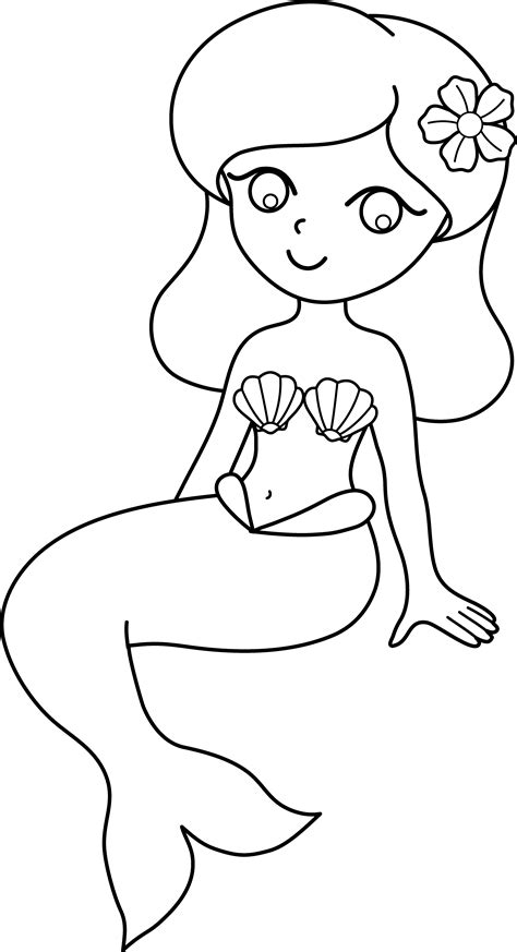 mermaid printable coloring sheet