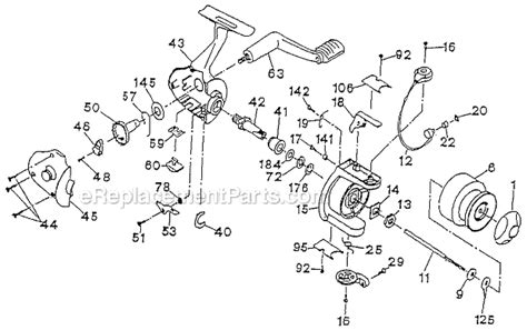 shakespeare  pro  spinning reel oem replacement parts  ereplacementpartscom