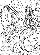 Coloring Pages Mermaid Dover Musings Mermaids Pretty Glass Google Pesquisa Inkspired Choose Board sketch template