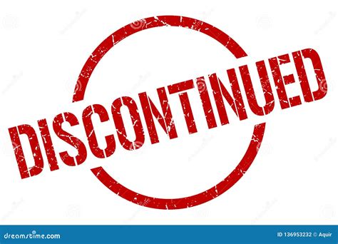 discontinued stamp stock vector illustration  discontinued