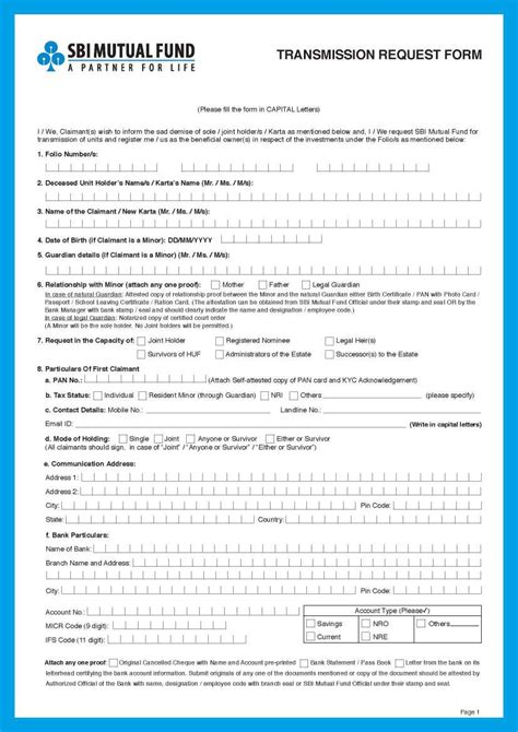 Sbi Mf Cancellation Form 2023 2024 Eduvark