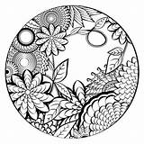 Coloring Mandala Pages Colouring Adult Sheets Visit Printable Nature Flower sketch template