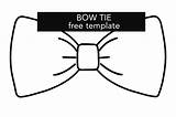 Tie Bow Template Father Coloring Outline sketch template