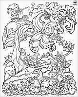 Dewasa Mewarna Halaman Bunga Bestcoloringpagesforkids Megamall Readers Duendes Floresta sketch template