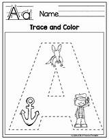 Trace Color Alphabet Practice sketch template