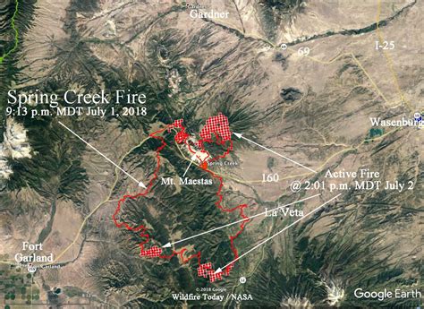 creek fire boundary map