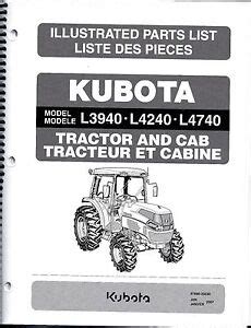kubota    tractor illustrated parts manual   ebay