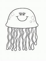 Jellyfish Clipart Coloring Pages Library Clip sketch template