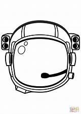 Coloring Astronaut Helmet Pages Printable Supercoloring Drawing sketch template