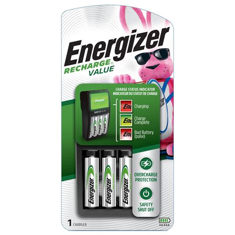 energizer recharge  charger  nimh rechargeable aa  aaa