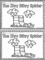 Spider Itsy Bitsy Emergent Reader Book Preschool Readers Primary Rhyme Nursery Rhymes Printables Reading Kindergarten Coloring Tickled Education Pink Worksheet sketch template