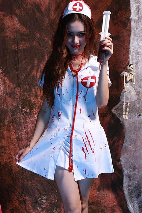 white horror nurse costume nurse costume nurse halloween costume
