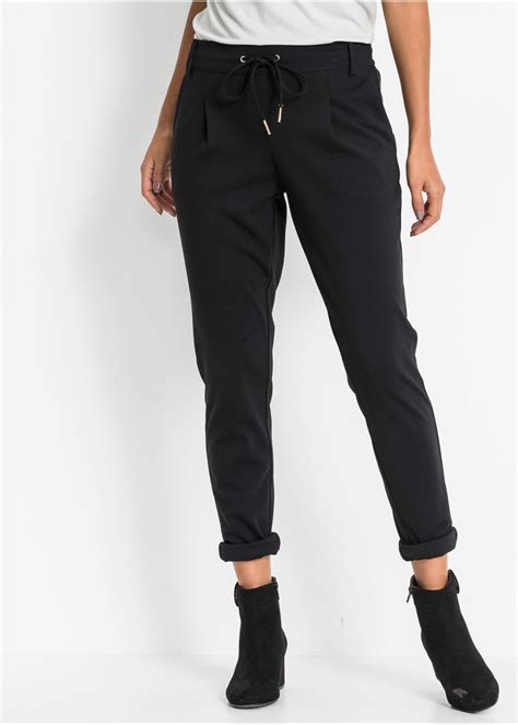 comfortabele broek met een elastische band zwart