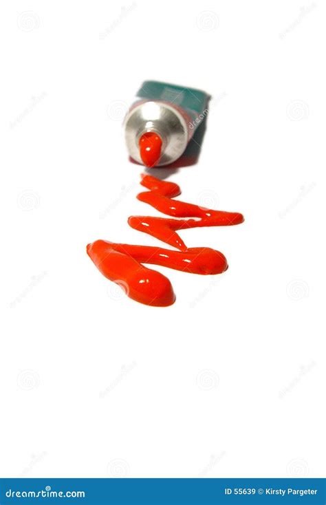 red paint stock image image  isolated object white