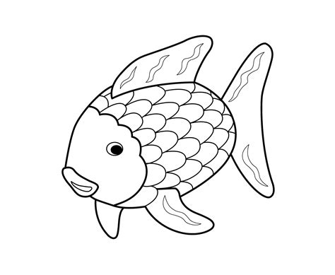 rainbow fish coloring page coloring home