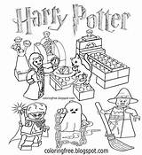 Harry Hogwarts Coloringfree Lovegood Minifigures sketch template