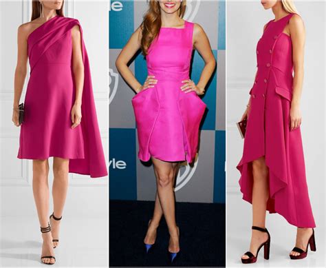 what color shoes with hot pink dress outfit fuchsia