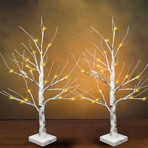 amazoncom  led birch tree   lights  packs tabletop