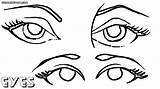 Eyes Coloring Pages Colorings Print sketch template