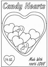 Coloring Heart Pages Valentine Valentines Candy Hearts Printable Bestcoloringpagesforkids Children Kids sketch template