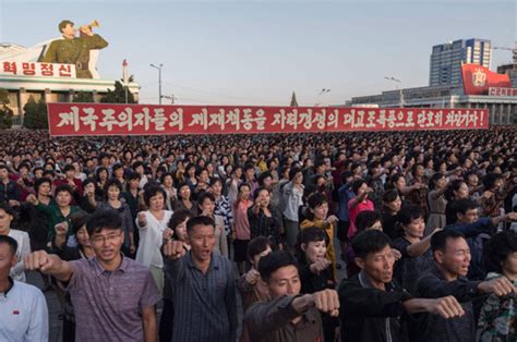 North Korea Stage Mass Rally Hailing Kim Jong Un S Threat To Trump