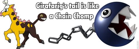girafarig s tail ils like a chain chomp what has been seen cannot be unseen know your meme