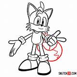 Sonic Tails Draw Hedgehog Drawing Characters Step Easy Drawings Games Sketchok Paintingvalley sketch template