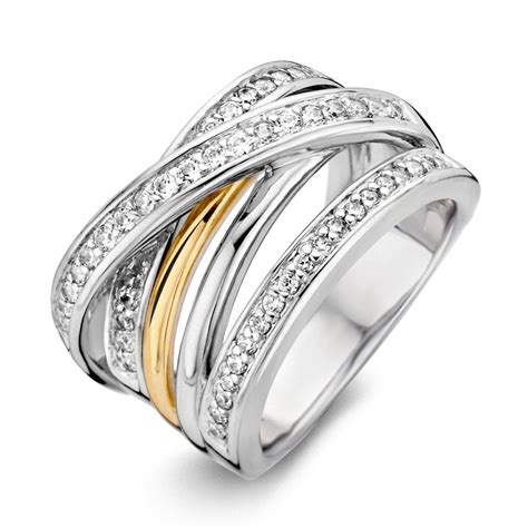 ring zilvergoud zirkonia excellent jewelry