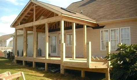 pin  sherryl florko  mobile home renovations porch roof design building  porch front