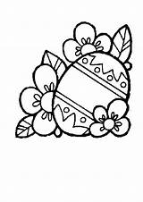 Easter Coloring Pages Egg Outline Bunny Eggs Printable Cliparts Kids Sheets Para Colouring Print Ostern Colorear Ausmalbilder Flowers Sheet Bonnet sketch template