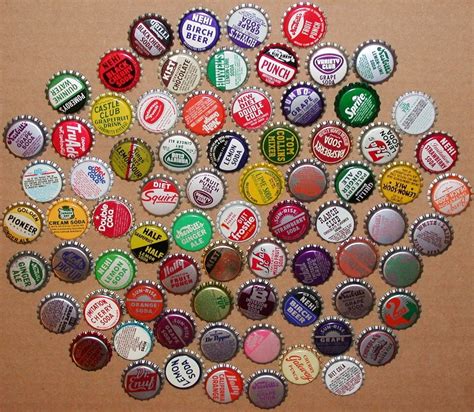 vintage soda pop bottle caps lot    unused originals