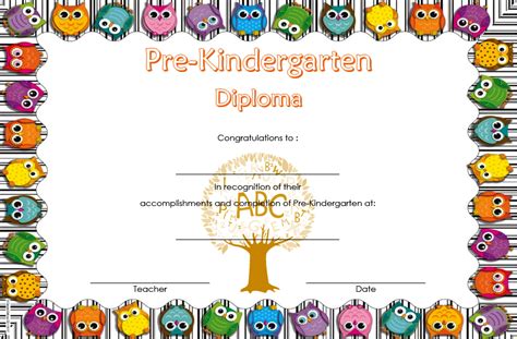 pre  diploma certificate editable  great templates images
