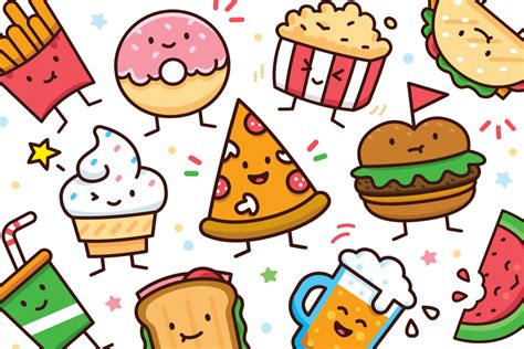 food doodle toolkit  characters design bundles