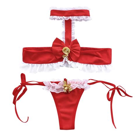 uaang sexy halter temptation bra thong sexy underwear set christmas