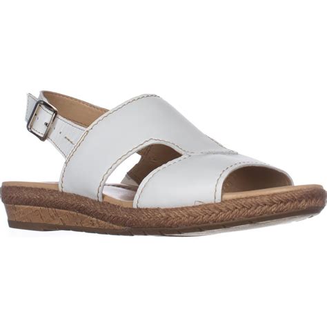 naturalizer womens naturalizer reese flat comfort sandals white leather walmartcom