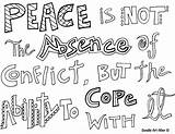 Peace Coloring Pages Religious Ability Absence Cope Conflict But sketch template