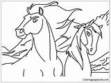 Pages Spirit Horse Coloring Color Online sketch template