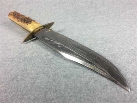 vintage original bowie knife solingen germany stag handle leather  xxx hot girl